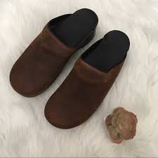 Dansko Brown Backless Clogs Size 42