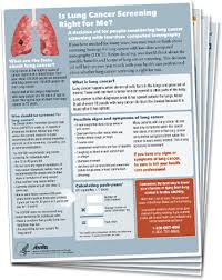 Be on alert for a new cough that lingers. Is Lung Cancer Screening Right For Me Effective Health Care