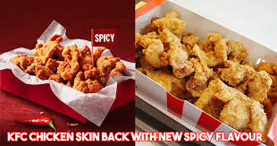 One serving contains 4.8 g of fat, 27 g of protein and 0.3 g of carbohydrate. Kfc Chicken Skin Is Back In S Pore At All Outlets Now Available In Original And New Spicy Flavour Great Deals Singapore