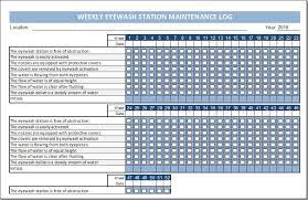 Sign, fax and printable from pc, ipad, tablet or fill eyewash inspection log: Eyewash Station Maintenance Log Template Excel Templates
