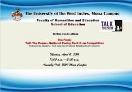 Puzzles and quizzes based on poem. Talk The Poem National Poetry Recitation Competition Marketing And Communications Office The University Of The West Indies At Mona Jamaica