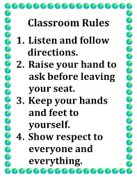 Rules And Classroom Discipline Policy - Mrs. Joan Preston's Classroom Site