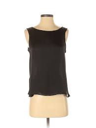 Details About Giorgio Armani Women Black Sleeveless Silk Top 40 Italian