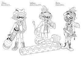 Here's a fun splatoon coloring sheet, featuring two of the core inklings of this game callie, along with the male inkling. Splatoon Coloring Sheet Printable Coloring Pages Coloring Pages Pokemon Coloring Pages Bee Coloring Pages