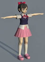 Girl Anime 3d Character Model 3d Character Character Modeling Girl Cartoon