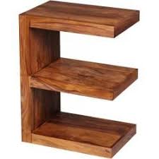 Beistelltisch Braun Gebeizt Sheesham Massiv 45 Cm Breit Roller In 2020 Beistelltische Beistelltisch Mit Stauraum Und Tisch