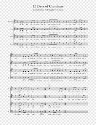 Si la si la sol la / everyday it will rain. The Twelve Days Of Christmas Sheet Music Violin String Quartet Orchestra Sheet Angle Text Png Pngegg