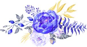 ورد ازرق Png