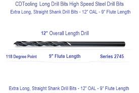 You don't want a drill bit, you want a hole saw. 12 Inch Long Drill Bits 9 Inch Flute 1 4 To 1 Inch Diameter By 64th Increments Series 2745