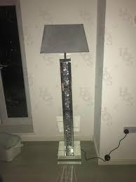 Brick Mirror Diamond Crush Floor Lamp Mirrored Furniture Sparkle Diamond House Of Sparkles Mirrored Furniture Grey Lighting Sparkle Diamonds