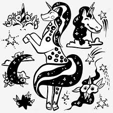 Dan gambar yang kami pilihkan ini untuk kalian, sudah beresolusi bagus untuk di cetak di kertas yang besar. Gambar Unicorn Tanpa Warna Dengan Bintang Tidak Berwarna Unicorn Ruang Png Dan Psd Untuk Muat Turun Percuma