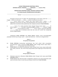 Contoh tsurat perjanjian kerja karyawan apotekdeskripsi lengkap. Surat Perjanjian Kerja Tenaga Harian Lepas