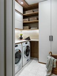 A drawer probably olds grooming items. Perfect Small Laundry Room Space Savvy And Stylish Designs