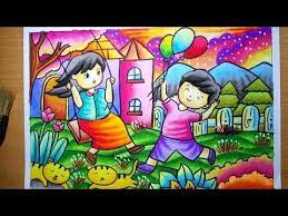 Crayon titi menurut intan nih, crayon jenis ini bagus loh guys. Menggambar Dan Mewarnai Pemandangan Taman How To Draw Garden Scenery Mewarnai Gradasi Crayon Youtube Lukisan Seni Krayon Gambar Kartun