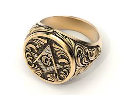 Mason Men Ring Update 3d Print Model Rings For Men Signet Ring Men Masonic Jewelry