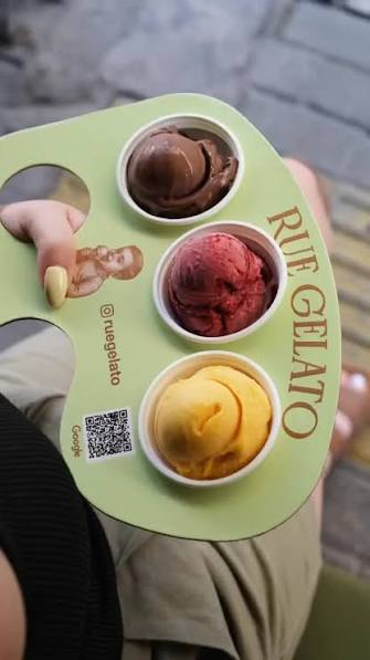🎨 Tatlı bir sanat eseri yaratmaya ne dersin?, Yeni “Rue Paleti”mizle,  sevdiğin 3 lezzeti seç ve kendi lezzet tablonu oluştur., Tat, dene,  favorini bul., 📍Rue Gelato Bostanlı’da seni bekliyoruz.