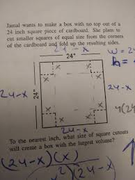 What Will Create A Box With Largest Volume Given Image Mathematics Stack Exchange