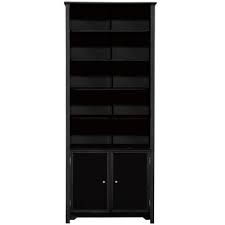 Black Bookshelf With Doors 72 In Black Wood 7 Shelf Accent Bookcase With Doors In 2020 Black Bookcase Bookcase Home Decorators Collection