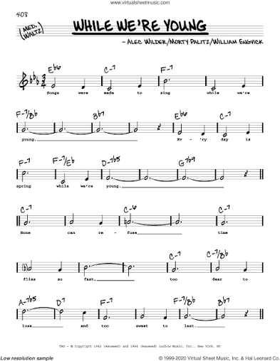 While We're Young (High Voice) sheet music (real book with lyrics) (high  voice)