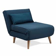 Fauteuil Convertible En Tissu Bleu Tonka Fauteuil Convertible Petit Canape 2 Places Chaise De Bureau Confortable