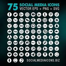 Black And White Social Media Icons For Email Signature Round Social Media Icons White New Socialmediaicons Cartoes Interativos Carta