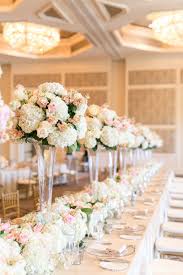 This Showstopper Wedding Reception Head Table In The Four Seasons Ball Wedding Reception Flowers Wedding Reception Head Table Wedding Flower Arrangements Table