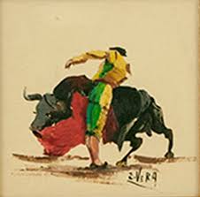 Mein Gott Hilf Mir Diese Tödliche Liebe Zu überleben Mid Century Art Signed J Vera 1950s The Story Bullfighting Matador Bull 12 Oil Paintings On Wood Peruvian Artist Impressionis Peruvian Art Mid Century Art Art