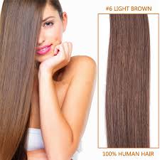 4.3 out of 5 stars 52. 15 Inch 6 Light Brown Clip In Human Hair Extensions 7pcs
