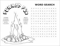 These summer coloring pages free to print show the activities that people do during the summers. Summer Word Search Puzzles Best Coloring Pages For Kids