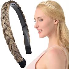 Amazon.com : DIGUAN Synthetic Hair Braided Headband Wide Braids Hairpiece  Women Girl Beauty accessory, 55g aHairBeauty (Dark Ash Brown) : Beauty &  Personal Care
