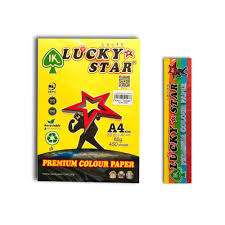 Ik yellow 70gsm a4 paper 450's. Lucky Star A4 Colour Paper Mix Colour 80gsm 450 Sheets Shopee Malaysia