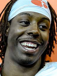 Running back Travis Etienne heavier but fast at Clemson's Pro Day,