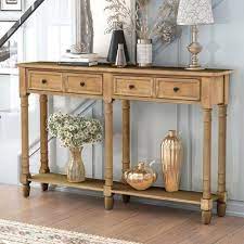 Coastal Farmhouse Maria 58 Console Table In 2021 Rustic Console Tables Console Table Sofa Table