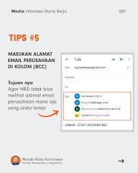Apabila ingin mengajukan lamaran suatu pekerjaan sebagai marketing pelamar bisa mengirimkan surat lamarannya lewat email yang dimiliki oleh perusahaan terkait. 20 Cara Mengirim Lamaran Lewat Email Yang Baik Dan Benar Kosngosan