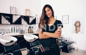 If you have a favorite hair. Female Hairdresser Standing In Salon Stock Photos Ad Standing Hairdresser Female Photos Salon Promotions Hairdresser Best Hair Salon