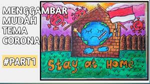 Gambar mewarnai anak tk tema pemandangan. Part1 Cara Menggambar Dan Mewarnai Tema Covid 19 Melawancorona Corona Stayathome Youtube