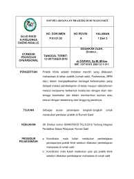 Praktik di rumah sakit ahli gizi ngapain aja. Sop Ipkp