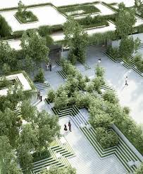 The Project Describes A Landscape Design And Facade Design For A Residential Development In Landscape Architecture Design Urban Landscape Design Ecology Design
