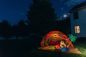 Friends making barbecue in backyard. 10 Nighttime Activities For Kids In The Great Outdoors