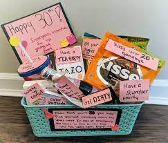 You want to do something different for this milestone in someone's life and make it memorable. 30th Birthday Gift Basket In 2021 30th Birthday Gifts Diy 30th Birthday Gift Baskets 30th Birthday Gifts