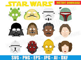 Download Star Wars Mask Birthday Party Svg Dxf Png Disney Cut Clipart Helmet