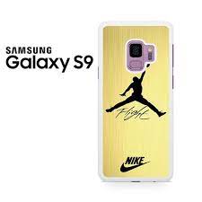 Air Jordan Flight Signature Nike Gold Samsung Galaxy S9 Plus Case