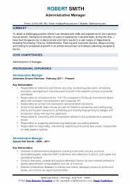 This finance and administration manager job description has ways to grab its reader's attention. Administrative Manager Resume Samples Qwikresume