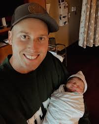 9 • 7 • 23 Conner Jay Willoughby We and many others waited for you, prayed  for you and can't wait to watch you grow 🩵 …. And yes, he was born with  that much hair! 💇🏻