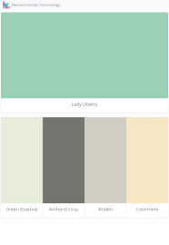 Lady Liberty Green Essence Amherst Gray Rodeo Cashmere Paint Color Palettes Paint Colors Benjamin Moore Perfect Paint Color
