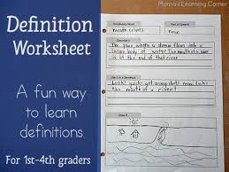 A Fun Way To Write Definitions For 1st 4th Graders W A Free Printable Homeschool Writing New Vocabulary Words Homeschool Education