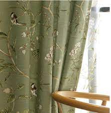Sink your toes into a plush fluffy rug when you exit the bath for an amorous aura. Amazon Com Pureaqu Birds Floral Pattern Curtain Panels Grommet Top Curtains For Living Room Printed Country Vintage Style Bedroom Window Drapes For Dining Room Kitchen 1 Panel Green W75 X H96 Inch Kitchen