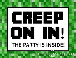 minecraft birthday party jonesing2create