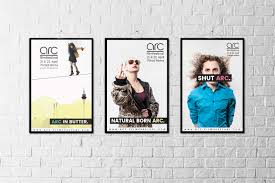 Clean and free a3 / a4 poster mockup. The Archive Arc Film Festival