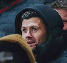 Aaron watching West Ham last night 💜